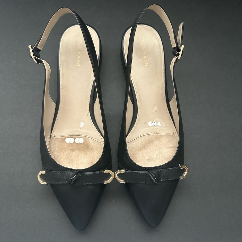 Cole Haan Grand 360 Woman’s Shoes Size 9B Black Slingback Flats